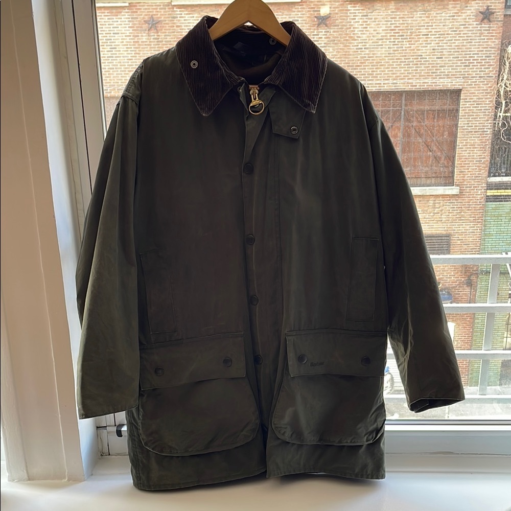 Barbour Border Waxed Jacket with Polarquilt Zip-In Liner